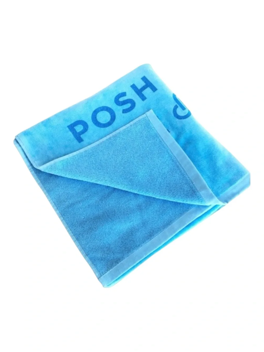 new Poshmark ༄ The Posh Life Plush Velour Logo Beach Towel༄ Baby Blue ༄ 30 x 60